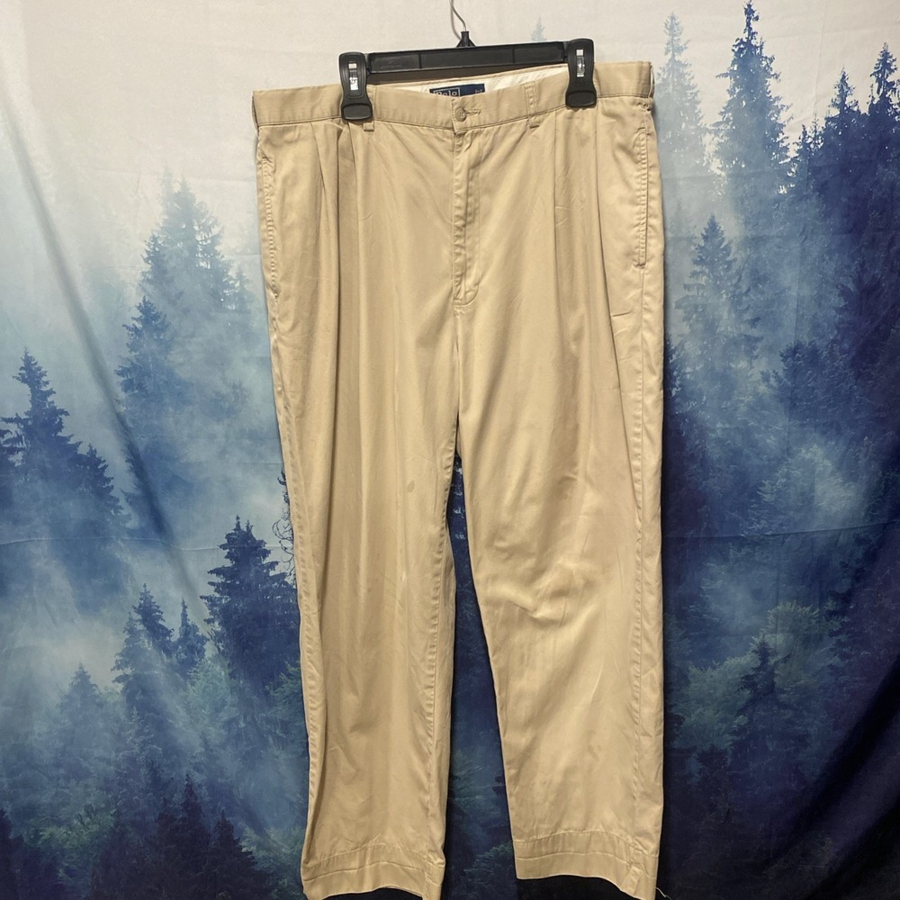 Vintage Polo Ralph Lauren Pants Men's‎ 38x32 Beige Khaki Chino Hammond Pant